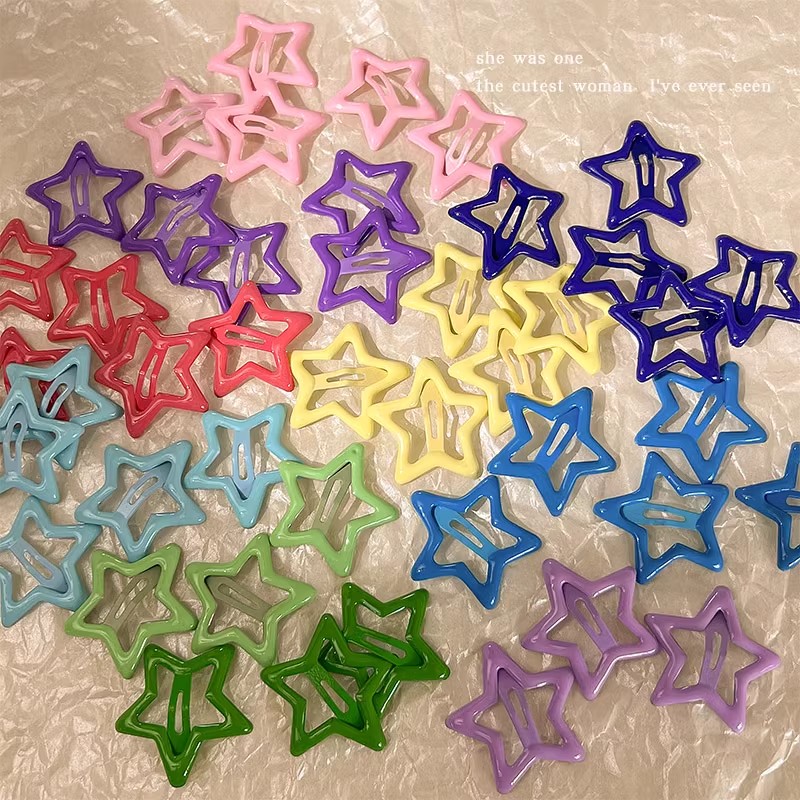 Bunte Kawaii Stern-Haarspangen – Body Jewelry Wholesale Bewertung und Preis