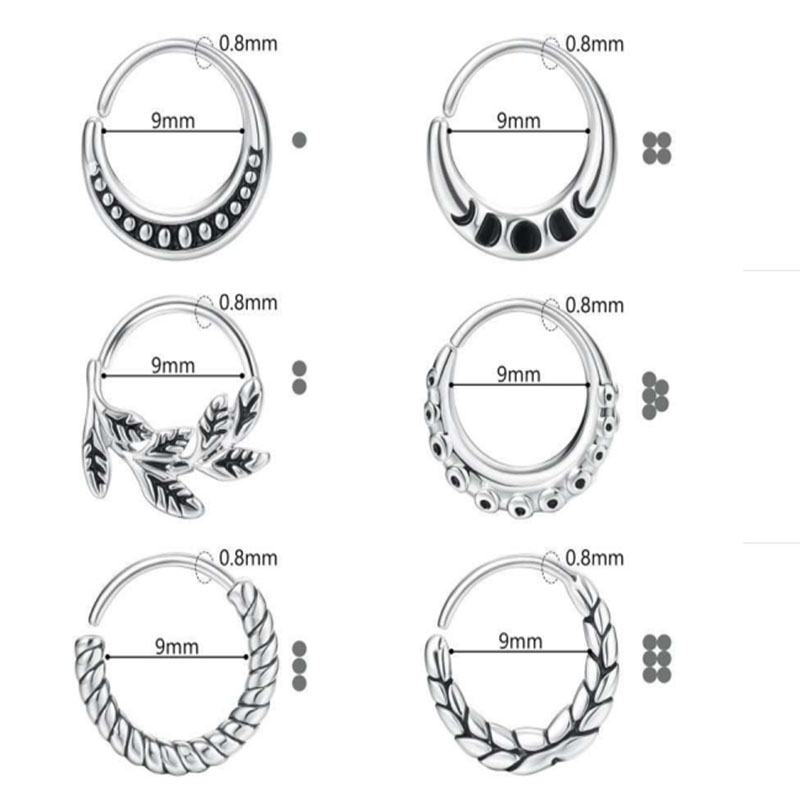 6-teiliges Nasenring-Zubehör f – Body Jewelry Metal Types Bewertung und Preis