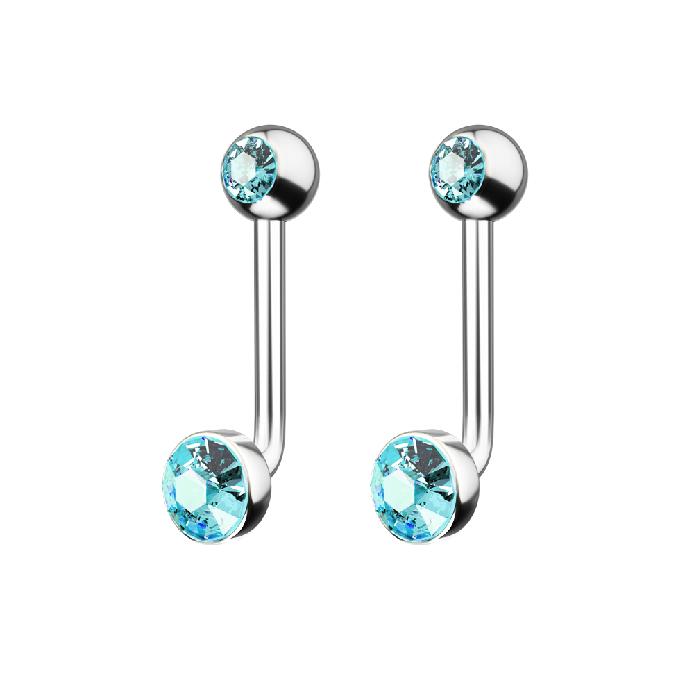 1PC F136 Titan 14G CZ Edelstei – Body Jewelry Vch Bewertung und Preis
