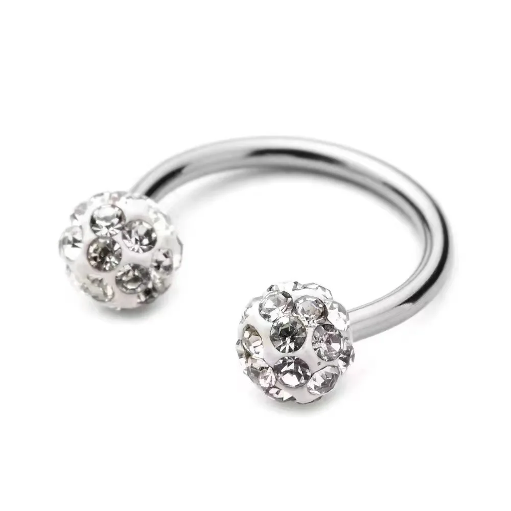 5 Stück Edelstahl-Strass-Kugel – Body Jewelry Metal Types Bewertung und Preis