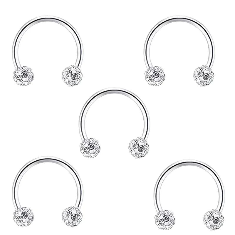 5 Stück Edelstahl-Strass-Kugel – Body Jewelry Metal Types Bewertung und Preis