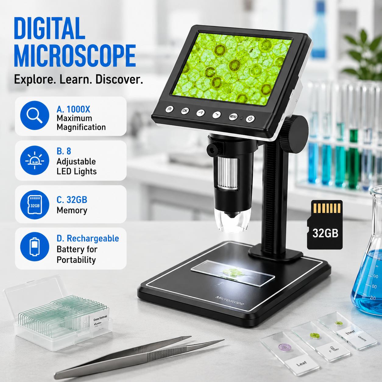 Tragbares 4K Digitalmikroskop  – Body Jewelry Repair Bewertung und Preis