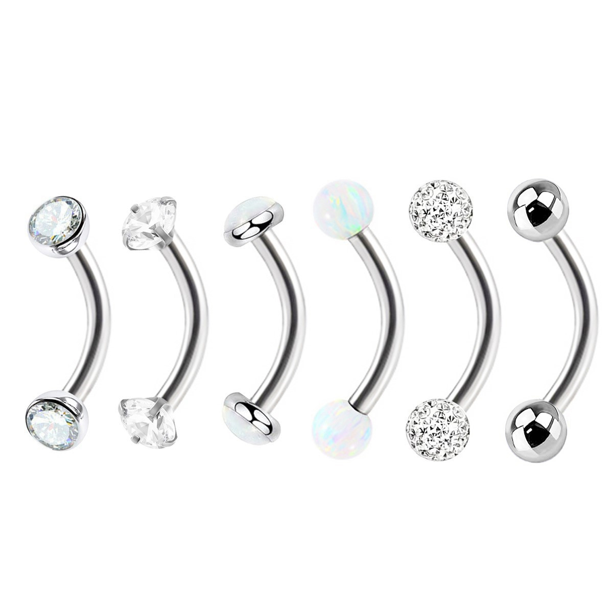 6-teiliges 16 g gemischtes Opa – Body Jewelry Metal Types Bewertung und Preis