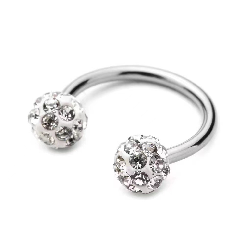 5 Stück Edelstahl-Strass-Kugel – Body Jewelry Metal Types Bewertung und Preis