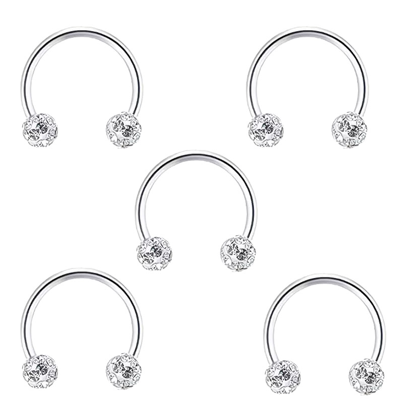 5 Stück Edelstahl-Strass-Kugel – Body Jewelry Metal Types Bewertung und Preis