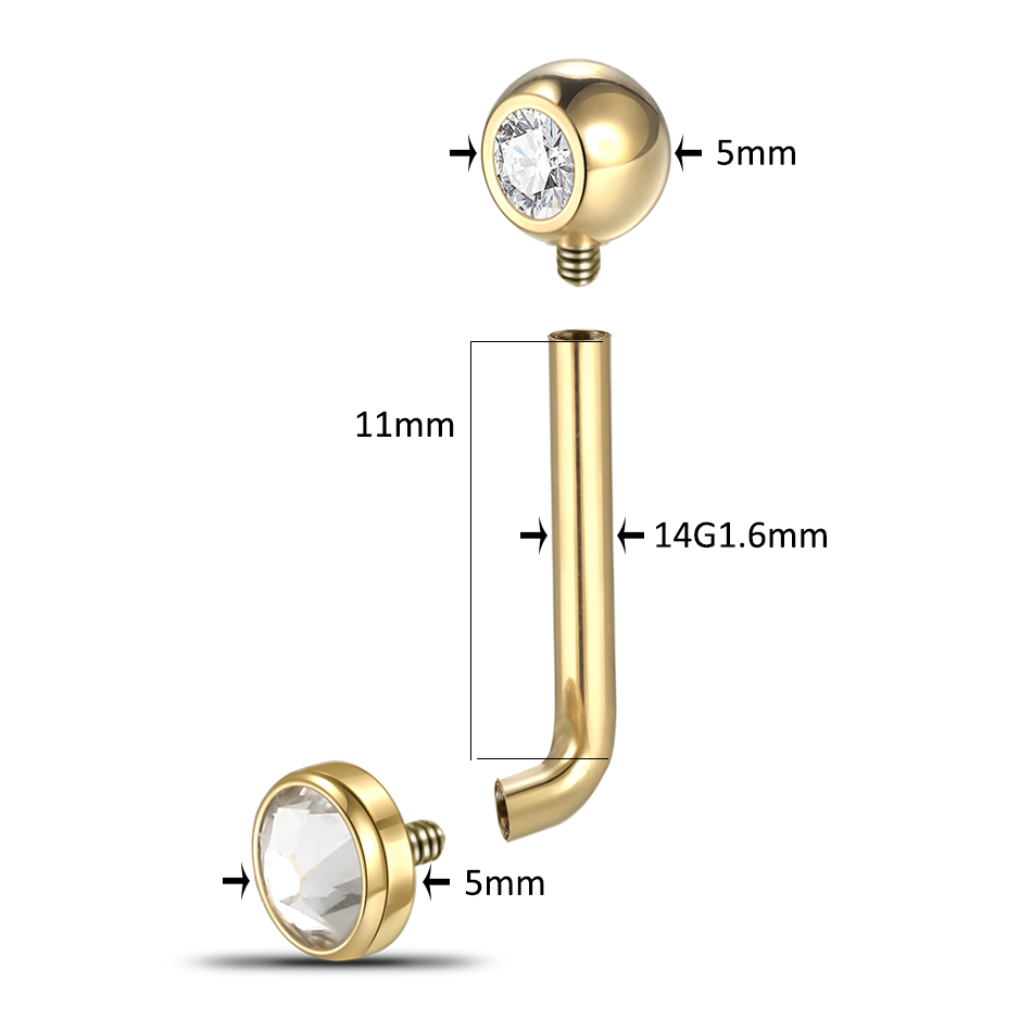 1PC G23 Titan Christina Vertik – Body Jewelry Vch Bewertung und Preis