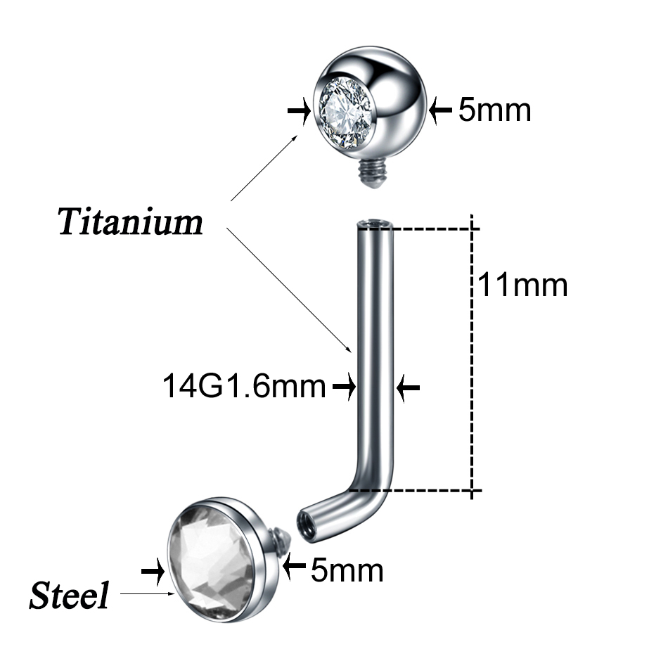 1PC G23 Titan Kristall Christi – Body Jewelry Vch Bewertung und Preis