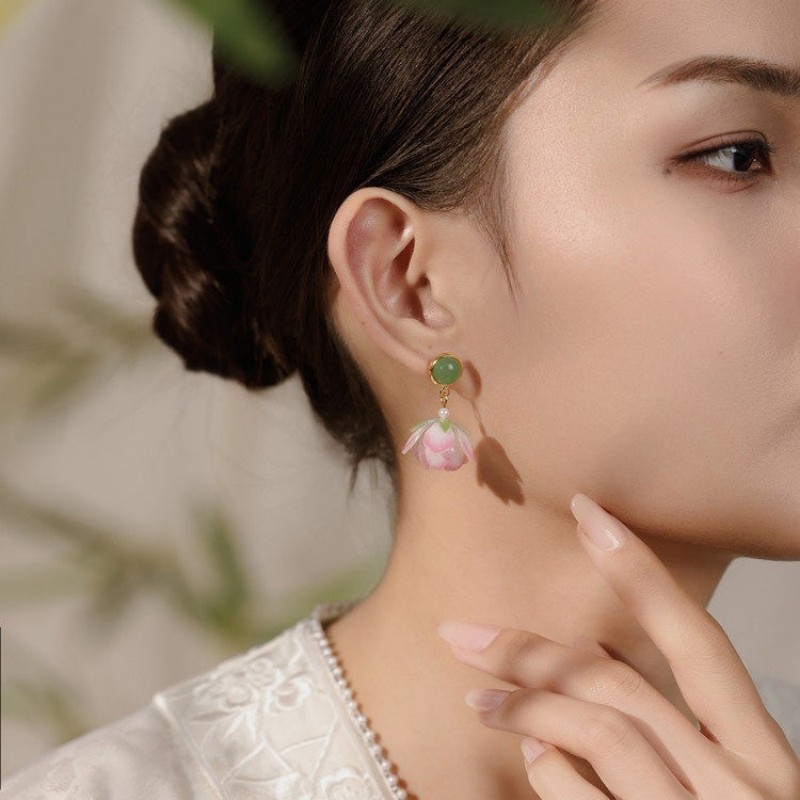 Einzigartige Lotusblüten-Ohrhä – Body Jewelry Wholesale Bewertung und Preis