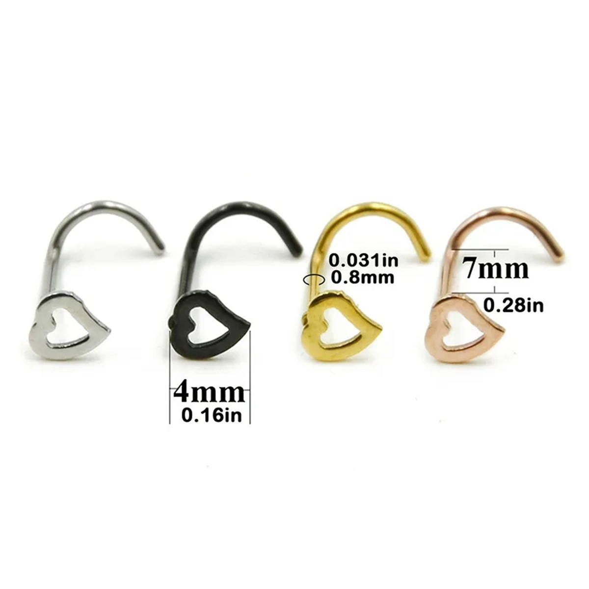 EVISPOL 5 Stück Modische Herzf – Body Jewelry Metal Types Bewertung und Preis