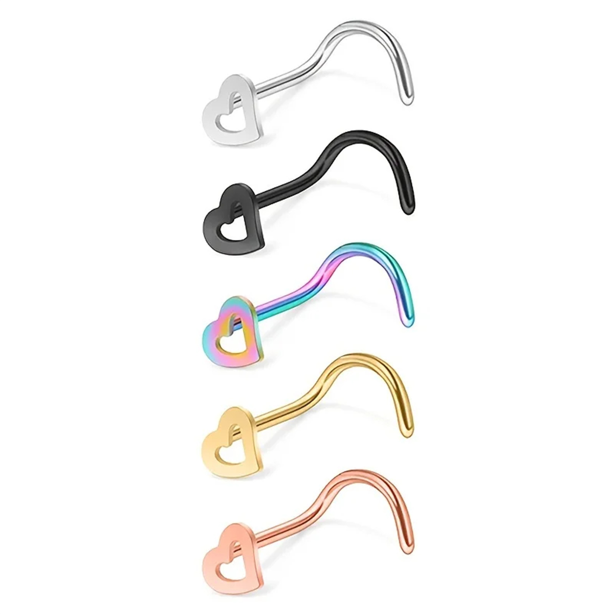 EVISPOL 5 Stück Modische Herzf – Body Jewelry Metal Types Bewertung und Preis